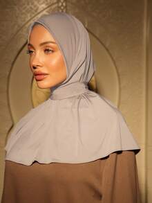 1顶时尚休闲优雅速戴头巾帽，经典简约风格，柔软透气的针织面料，适合日常生活、节日、祈祷等场合。 - turban - 查看 4