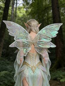Cánh bướm in hoa, mạ vàng, kiểu cánh tiên, thích hợp cho lễ hội, tiệc tùng, cosplay, biểu diễn, chụp ảnh ngoài trời. Có các màu: Tím, Hồng, Xanh lá cây, Xanh dương, Đen, Bạc, Vàng. - Nhiều màu - Xem 12