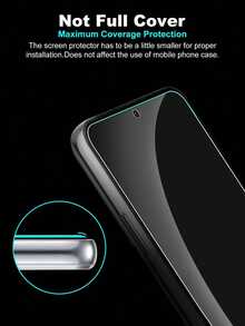 1片螢幕保護貼，適用機型：Galaxy A03/A04/A04S/A04E/A05/A05S/A13/A14/A15/A16/A17/A23/A24/A25/A26/A34/A35/A36/A54/A55/A56/S23 FE/S24 FE/S25 FE，手機配件，防水防震防摔防指紋全螢幕覆蓋 - 無色 - 查看 4