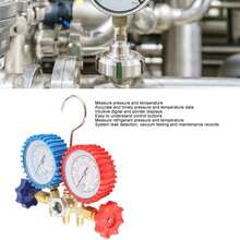 AC Manifold Gauge Set R134A HVAC AC Refrigeration Kit Corrosion Resistant Brass R12 R22 R502 - Juego de manómetros para colector de CA - Ver 3
