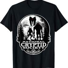 Bigfoot Don Mothman UFO; National Cryptid Society Logo T-Shirt - Negro 5 - Ver 1