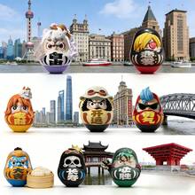 1个官方达摩风格幸运祝福雕像收藏品 - 主题祝福达摩雕像，完美的摆件和桌面装饰，适合在各种场合赠送给成年动漫迷 - 查看 1