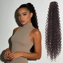 Accesorios para el cabello con lazo negro, extensiones de cabello trenzado, coletas trenzadas sintéticas - Multicolor - Ver 9
