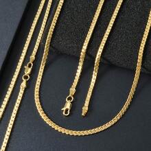 1 pieza Collar de cadena tejida hueca chapada en oro de 14K, clásico y lujoso, adecuado para uso diario, fiestas y commuting tanto para mujeres como para hombres - Dorado - Ver 6