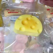 Japanese Style Soft Slow Rising Squishy Fake PU Half-Round Cheese Food Stress Relief Squeeze Toy, Gift - Multicolor - View 3
