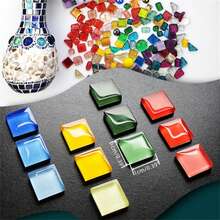 200pcs 0.39inch Square Glass Mosaic Tiles - Premium Craft Decorative Pieces For Creative Art, Painting, Handmade Jewelry, And DIY Projects - A - View 5