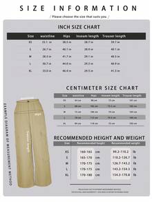 纯色多口袋纽扣休闲Y2K风优雅可爱轻便工作裤。适合返校、毕业典礼、俱乐部、生日派对、万圣节、新年、感恩节、音乐会、健身房、海滩、度假、商务、日常机场穿搭、街头风、教师节、春、夏、秋、冬等各种场合。 - 卡其色 - 查看 12