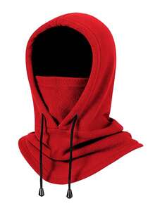 男女通用滑雪面罩拉法帽，抓绒冬季防风连帽围巾帽保暖面罩颈部保暖罩 - A - 查看 8