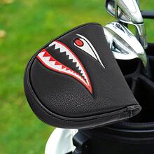 1 pieza Funda para cabezal de putter DF3 - Cierre magnético de carcasa de PU con forro esponjoso y diseño de tiburón, para modelo de putter DF3, color negro - Multicolor - Ver 6
