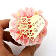 10/20 peças de decoração para cupcakes em acrílico espelhado dourado com borboleta, rosa, coração e círculo, tema "Feliz Aniversário" - Ideal para o Dia das Mães e Dia dos Pais. Também disponível para decoração de bolos, doces e outras sobremesas. - Multicolorido - Ver 7
