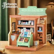 1889pcs Inspiration Bookstore Building Blocks Assembly Ornament, Vintage Post Office Toy Model Decor, Birthday Gift New Style, Teen Leisure Toy, Adult Home Decor, Holiday Gift - Multicolor - View 9