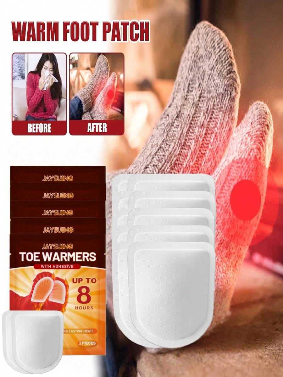 JAYSUING 1/5/10 Packs Foot Warmers, Unisex Heating Pads For Feet & Body, Provide Long-Lasting Warmth By Warming Feet To Warm The Whole Body, Great Valentine's Day Gift For Boyfriend/Girlfriend (Random New/Old Style),Cute Stuff