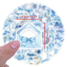 蓝色贴纸 62张装 | 高品质美观贴纸，艺术手工装饰贴纸，可用于水瓶、平板电脑、剪贴簿、日记本、笔记本电脑、保险杠、滑板、行李箱、装饰纸、冰箱、汽车、计划本、奖励贴纸等。 - 隨機風格 - 查看 2