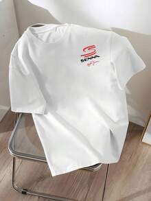 High-Quality Retro Men's T-Shirt With F1 Racing Car Design On The Back, Perfect For Motorsport Enthusiasts. 100% Pure Cotton Short-Sleeved T-Shirt (200g), A Must-Have Fashion Item For Summer. Soft And Breathable, Ideal For Casual Wear Year-Round. Unisex Design, Making It The Perfect Gift For Your Boyfriend Or A Valentine's Day Present - trắng - Xem 3