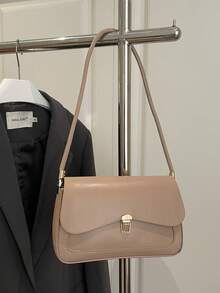 Fashionable Casual Minimalist Chain Crossbody Bag, Suitable For Shopping, Wallet, Young Women, College Students, Newlyweds, Office Ladies. Ideal For Office, School, Work, Business, Commuting, Outdoor, Travel, And Outings. - Khaki - View 9
