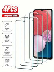 4片装高清钢化玻璃屏幕保护膜，耐用防水，兼容Galaxy S20FE/S21FE/S23FE/S24FE/A02/A02S/A03/A03S/A06/A12 4G/5G/A13 4G/5G/A14 5G/A15/A16/A21/A21S/A22/A23/A24/A25/A26/A30/A31/A32/A33/A34/A35/A36/A50/A51/A52/A53/A54/A55/A56/A70/A17/07/S21/S22/S23/S24/S25/S26 Ultra/S26/S26 Plus系列，安装简便。防刮擦、防碎裂、晶莹剔透。 - 無色 - 查看 55
