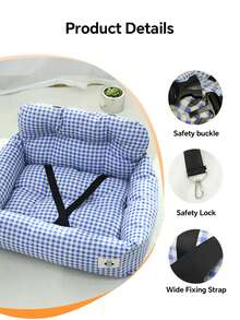 车载宠物床座椅 – 防滑、可水洗、四季通用旅行床垫，适用于小型/中型犬猫 - 彩色 - 查看 9