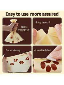 1 Set Disposable Portable Poop Bag, Milk & Chocolate Scented, Material - Multicolor - View 5