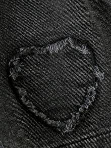 Baby GirlHeart Casual Denim Shorts, Summer - Black - View 5