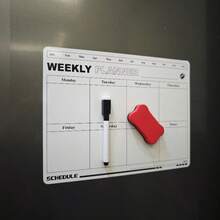 Magnetic Whiteboard Monthly Planner With Magnetic Erasable Board - Undated Weekly And Monthly Layout, Suitable For Home, Office, Fridge Organizer - Compatible With Whiteboard Markers & Eraser (No Ink) - Whiteboard Wall Sticker Weekly Study Planner, Self-Discipline Checklist, Routine Time Management Universal Sticker - Multicolor - View 9