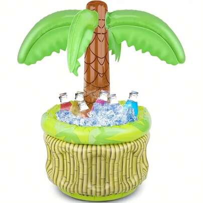 1 pieza Árbol de coco inflable grande de PVC, cubo de hielo con forma de coco inflable, soporte para bebidas con forma de palmera, adecuado para fiestas en la piscina y almacenamiento en la playa, suministros para piscina, almacenamiento para piscina, soporte para bebidas, juegos inflables para piscina, entretenimiento en la playa, inflado rápido, gran capacidad conveniente, adecuado para deportes acuáticos, entretenimiento al aire libre, flotador inflable para piscina, despedida de soltero, juegos de reunión, accesorios para piscina, accesorios de playa, juegos de playa, accesorios de fotografía, despedida de soltero, accesorios de viaje, actividades de trabajo en equipo, graduación