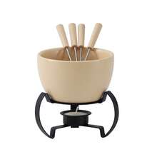 Ceramic Chocolate Fondue Warmer, Ice Cream Fondue Pot, Swiss Cheese Fondue Warmer, Dessert Warmer - Multicolor - View 6