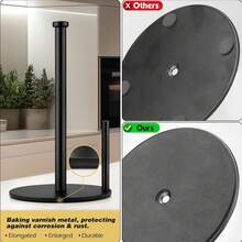 Stainless Steel Paper Towel Holder, Countertop Upright Paper Towel Rack, Heavy Duty Stainless Steel Kitchen Paper Towel Dispenser. New Year's Gift, Valentine's Day Gift. Cling Film Storage Rack. - Multicolor - View 6