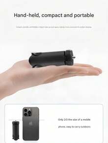 chaohongjia Suitable For Pocket3/GoPro Hero 12/10/9/8/7 Mini Handheld Tripod, Pocket Gimbal, Camera Telescopic Rod, Triangular Tabletop Phone Holder - Black - View 4