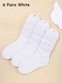 1/3/6 Pairs Women's Fall Autumn Winter Slouch Knit Socks Slouchy Socks Women Scrunch Socks Women Scrunchie Socks Women Crew Socks Delamerican (Apricot, Light Yellow, Khaki, Brown) Compression Socks Comfortable, Warm & Breathable, Fashionable Perfect Gifts For Hiking, Back To School, Halloween & Christmas Xmas, Cozy - 彩色 - 查看 11