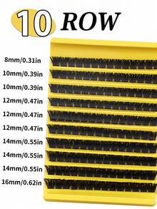 10 Gói, mỗi gói 180/160/140/120 sợi mi giả riêng lẻ, độ cong 80D-200D, chiều dài 8-16mm, tự làm mi giả, siêu dày và mềm mại, trông tự nhiên, bộ dụng cụ nối mi tái sử dụng, phù hợp cho sử dụng hàng ngày tại nhà hoặc ngoài trời, đám cưới, hẹn hò, tiệc tùng, du lịch, sử dụng mùa xuân. - DD - Xem 7