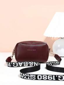 1pc Girls' Minimalist Letter Strap Crossbody Bag, Shoulder Bag, Coin Purse, Suitable For Parties, Daily Use, Ideal Gift - Multicolor - View 10