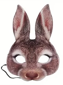 Men's Rabbit Mask, Cute 3D Animal Rabbit Mask, Halloween Party, Masquerade Ball Costume, Easter, Christmas Party, Graduation Party - Multicolor - View 7