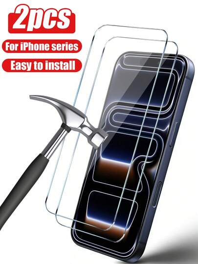 Bộ 2 miếng dán màn hình cường lực toàn màn hình, phù hợp với 17/17Pro/17Promax/16/16ProMax/16Pro/15/15ProMax/14/13/12/11/ProMax/XS X/XR, chống nước, chống rơi vỡ, chống trầy xước, chống bám vân tay, thích hợp để bảo vệ hàng ngày, sử dụng tại văn phòng, nhà và các trường hợp khác.