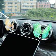 1個動態蝴蝶汽車出風口裝飾品，創意汽車內飾中控台裝飾 - 均碼 - 查看 6