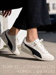 Puma Women's Low-Top Lace-Up Sneakers, BELLA DONNA NYLON, Lightweight & Comfortable Athletic Shoes, Casual & Everyday Wear, 403554 - Gray-black-silver - View 1