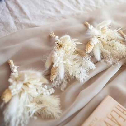 1/2/6/12pcs/Set Bohemian Style Mini Dried Flower Bouquet | Small Vase Floral Arrangement | Desktop Decor | Mailbox Gift