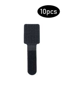 30pcs Cable Management Magic Hook And Loop Ties, Computer Cable Bundlers, Desktop Cable Organizer, Wire Routing Fixing Straps - Black - View 9