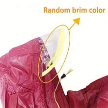 Unisex Bicycle Raincoat Hat Brim Random Color Electric Bike Riding Rainproof Cape For Outdoor Travel Hiking Students Adults Single Riders - Purple - View 6