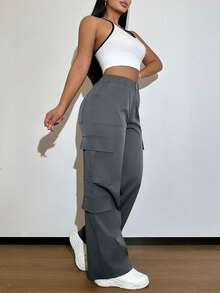 بنطلون عمل خفيف الوزن أنيق وجميل بجيوب متعددة وأزرار، لون سادة. مناسب للعودة إلى المدرسة، التخرج، النوادي، حفلات عيد الميلاد، هالوين، رأس السنة، ، الحفلات الموسيقية، صالات الألعاب الرياضية، الشواطئ، العطلات، الأعمال، ارتداء المطار اليومي، الأناقة الشارعية، عيد المعلم، الربيع، الصيف، الخريف والشتاء. - رمادي - مشاهدة 11