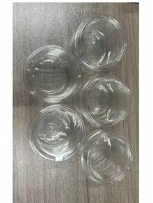 10个带盖可重复使用蛋糕杯，不易碎，适用于酸奶、椰奶、布丁、燕麦片、奶油蛋糕，透明甜点杯，可用于盛放蛋糕、慕斯、纸杯蛋糕、冰淇淋等。 - 透明 - 查看 15