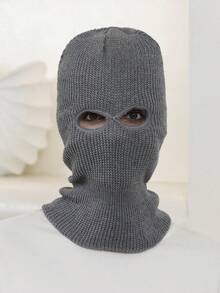 1pc Unisex Halloween Personalized Knitted Balaclava Neck Warmer Ski Mask, Funny Little Devil Design Covering Head Except Eyes, For Winter - A - View 24