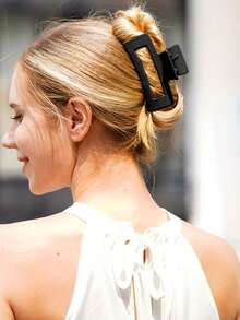 8pcs Minimalist Matte Square Hair Clips, Everyday Hairstyle Hair Claw, Shower Hair Clamps, Fashion Elegant Hair Accessories, Versatile Hair Clips, Holiday Gift - 8pcs Multicolor - View 3