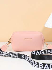 1pc Girls' Minimalist Letter Strap Crossbody Bag, Shoulder Bag, Coin Purse, Suitable For Parties, Daily Use, Ideal Gift - Multicolor - View 15