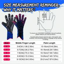 Soccer Goalie Goalkeeper Gloves For Adults Football Gloves With Strong Grips Palms - Multicolor - View 2