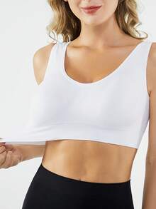 3pcs/Set Solid Color Breathable Seamless Sports Bras - Multicolor - View 3