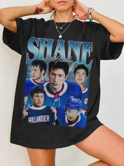 Camisa vintage de los años 90 de Shane Hollander, camiseta unisex de fan de hockey queer, Shane Hollan