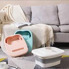 Foot Soaking Bath Basin - Foldable Foot Bath Bucket - Foot Bath Massager, Foot Soak Bath Tub With Massaging Rollers - Stress Relief Foot Spa, Foldable Bucket Large Foot Soaking Tub Bucket Foldable Foot Bath Tray, Foot Bath Tool - Bath/Bathroom Accessories - 彩色 - 查看 9
