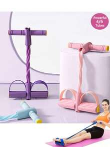 1pc Reinforced Foot Loop Resistance Band For Abdominal, Leg And Yoga Stretching, Fitness Assist Training Device Gym Accessories - Multicolor - View 1