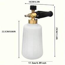 1pc 1.5L High Pressure Car Wash Foam Sprayer! Large Mouth Spray Bottle Design With Quick Connect, Efficient Foaming Machine For Home And Professional Car Washing, Easily Produces Rich Foam To Protect The Car Paint - Black - View 4