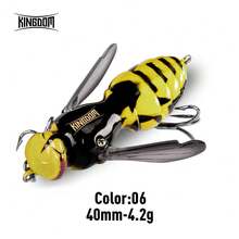 KINGDOM 1pc Wasp Crawl Bait 4.2g 40mm 6.6g 48mm Floating Fishing Lure, Bionic Design, Hard Bait For Bass, Pike, Trout, During Noise Attract Fish, Easy To Create Big Water Splash, Floating Lure For Freshwater & Saltwater Fishing - Multicolor - View 15